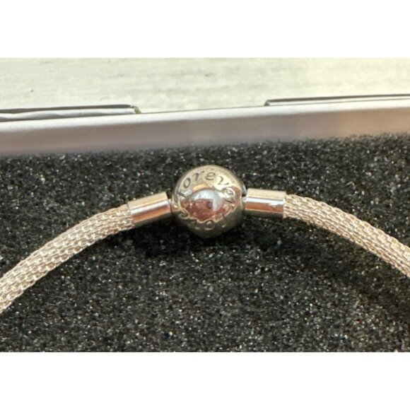 LaMenars 925 Sterling Silver Forever Love Charm Bracelet 21cm In Gift Box - Picture 7 of 12